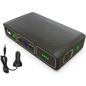 HALO Bolt Wireless Laptop Power Bank - 44400 mWh Portable Phone Laptop Charger Car Jump Starter with AC Outlet and Car Charger, Black Graphite (114425)