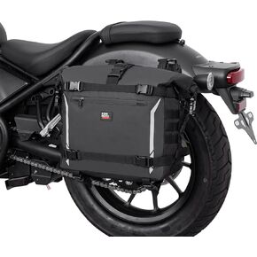 KEMIMOTO Motorcycle Saddlebag Waterproof Motor Luggage Pack Motorbike Soft Side Bag 18L Fits Daul Sport Standard Minimoto Adventure Motorcycle Racks Black
