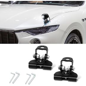 Led Light Bar Mounting Brackets, Led Hood Light Mounts, Angle-Adjustable Shock-Absorbing Hood Spotlight Non-Destructive Bracket, Clamp Lights Mounts Universal for Car (Silver)