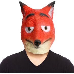 Anime Fox Mask Cute Nick Mask Animal Latex Realistic Mask Fun Monster Mask Halloween Costume Cosplay Props