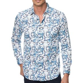 Robert Graham Men's Acosta Long Sleeve Woven Button Down Shirt
