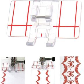 Border Guide Sewing Machine Presser Foot - Fits All Low Shank Snap-On Singer, Brother, Babylock, Euro-Pro, Simplicity, White, Janome, Kenmore, Juki, New Home