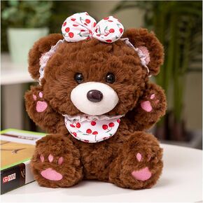 Cute Bear Plush Toy, Kawaii Stuffed Bears Plush with Bowknots, Cute Plush Teddy Bear, Stuffed Teddy Bears Plush for Kids Boys Girls Birthday Gift Ideas