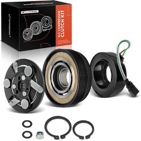 A-Premium Air Conditioner AC Compressor Clutch Kit Compatible with Volkswagen Jetta 1999-2005, Golf 1999-2006, Beetle 1998-2006, R32 2004 & TT 2000-2006, TT Quattro 2000-2006