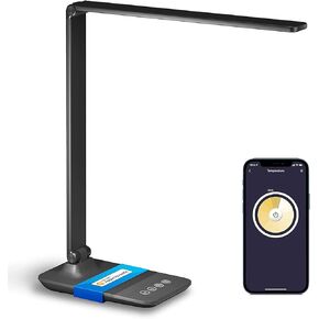 meross Smart LED Desk Lamp Metal WiFi Compatible with HomeKit Alexa Google Home, Eye-Caring Tunable White Light with Remote & Timer for Home Office