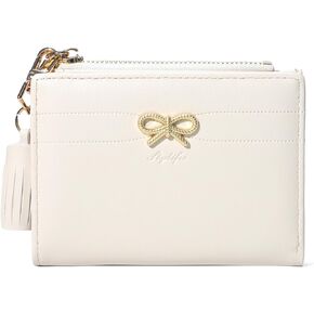Fashion Wallets Girls Cute Small Bow Wallet Aesthetic Card Holder Bifold Wallet Coin Purse Cash Pocket with Zipper for Women