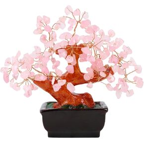Natural Amethyst Crystal Money Tree for Office Home Room Desk Decor Spiritual Meditation Positive Energy Feng Shui Crystals Healing Stones Luck Wealth Bonsai Trees Birthday Gifts for Women