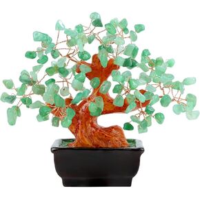 Natural Amethyst Crystal Money Tree for Office Home Room Desk Decor Spiritual Meditation Positive Energy Feng Shui Crystals Healing Stones Luck Wealth Bonsai Trees Birthday Gifts for Women