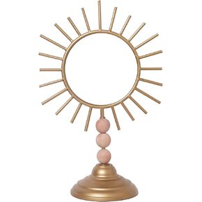 LONGSHENG - SINCE 2001 - Desk Mirror Wooden Desktop Sun Mirror Table Countertop Mirror Vintage Style for Makeup Home Room Wedding Decoration