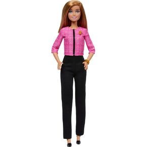Barbie Careers Doll & Accessories, Future Leader with Blonde Hair Wearing Outfit with 2 Golden Bracelets & “B" Pin, Includes Future Leader Sticker for Kids