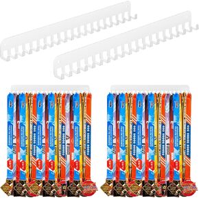 Geetery 4 Pack Black Metal Sports Marathon Medal Display Hanger with 20 Pcs Hanging Hooks Over 160 Medals Easy to Install Shelf Rack Wall Mount Award Plaques for Gymnastics Running Marathon Soccer