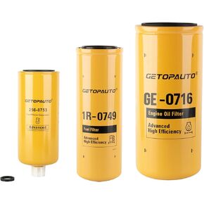 1R-0716 1R-0749 256-8753 Filter Kit Compatible with Caterpillar Cat Engine Fits Most 3406, C10, C11, C12, C13, C15, C16