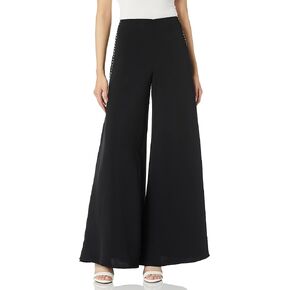 LIKELY Women's Rylan Crepe Wide Leg Pant with Stud Detail