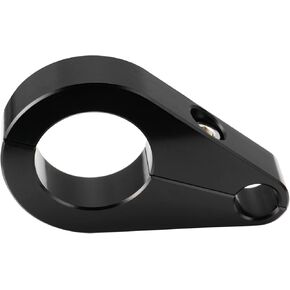 MoKitDora 1" Handlebar or Frame Mount Clutch Throttle Cable Clamp Brake Line Clips for Harley Honda Indian Yamaha, Black