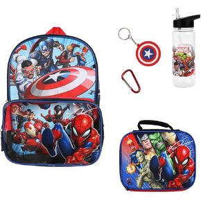 Marvel Multiverse 5-Piece Backpack & Lunchbox Set With Water Bottle