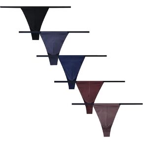 Faringoto Men's G-string Briefs Thong Bikini Underwear Sexy T Back Pouch Panties Swimwear（5pcs/14pcs）