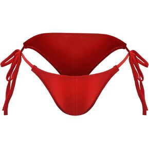 Men's Bikini Tie Side G String Thong Underwear,Ice Silk Thongs Briefs Adjustable Underwears for Men