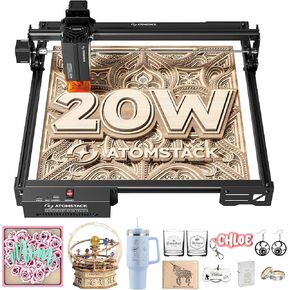 ATOMSTACK 10W Laser Engraver, A10 PRO V2 Laser Cutter, 0.06mm High Accuracy Laser Engraving Machine for Wood and Metal, Dark Acrylic, Glass, Leather