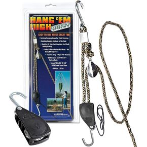 Rope Hoist Block and Tackle - Rope Ratchet HH20 Hang 'em High Rope Hoisting, Hanging Feeder Pulley System - Block and Tackle Rope Hoist, 20-feet solid braided rope & 250lbs Weight Capacity