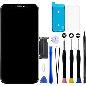Brinonac for iPhone X OLED Screen Replacement Kit, 5.8 inch 3D Touch Screen Display Digitizer Frame Assembly Set with Repair Tools and Tempered Glass Protector