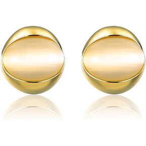 Gold Stud Earrings for Women, 18K Gold Plated Round Ball Heart Knot Cable Earrings Cuff Ear Gold Jewelry Earrings for Her