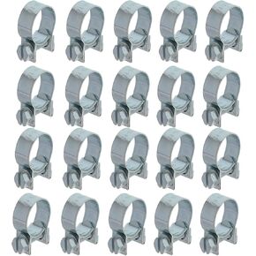 findmall 20PCS 3/8 Inch (14-16 mm) Injection Hose CLAMP/AUTO Fuel Clamps