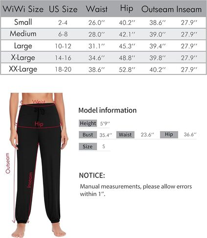 Women's Pajama Pants Viscose from Bamboo Stretchy Joggers Pants with Drawstring Comfy Lounge Sleep Pants Pj Bottoms S-XXL in Saudi Arabia