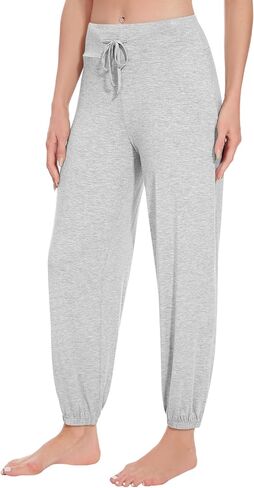 Women's Pajama Pants Viscose from Bamboo Stretchy Joggers Pants with Drawstring Comfy Lounge Sleep Pants Pj Bottoms S-XXL in Saudi Arabia