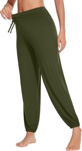 Women's Pajama Pants Viscose from Bamboo Stretchy Joggers Pants with Drawstring Comfy Lounge Sleep Pants Pj Bottoms S-XXL in Saudi Arabia