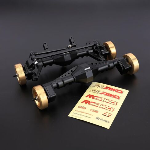 RCAWD UTB18 Capra Brass Weighted Portal Axles Set with Gear Assembly & Wheel Hex & Servo Mount for 1/18 Front Rear Upgrades Parts Trail Buggy Crawlers Silver in Saudi Arabia