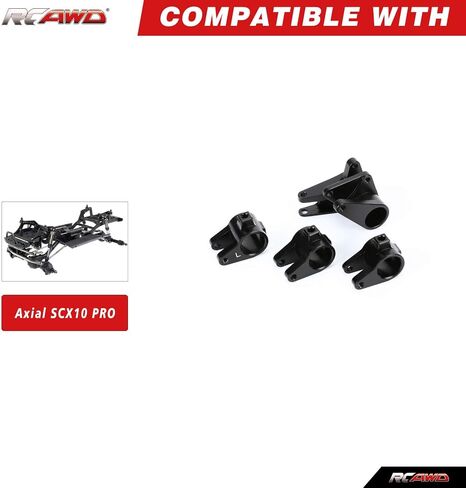 مجموعة تركيب وصلة أنبوب المحور الألومنيوم RCAWD AXI232071 لأجزاء الترقية المحورية 1/10 SCX10 PRO AXI03028 (أسود) in Saudi Arabia