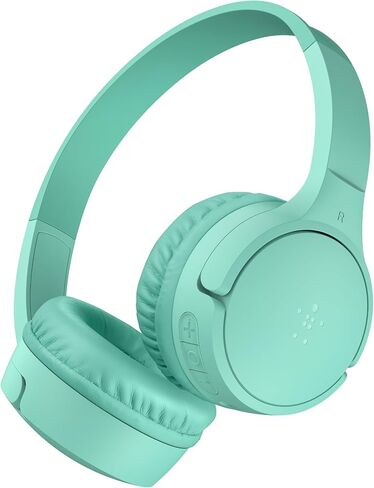 Belkin SoundForm Mini Kids Wireless Headphones with Built in Microphone, On Ear Headsets Girls and Boys for Online Learning, School, Travel Compatible with iPhones, iPads, Galaxy and More - Black in Saudi Arabia