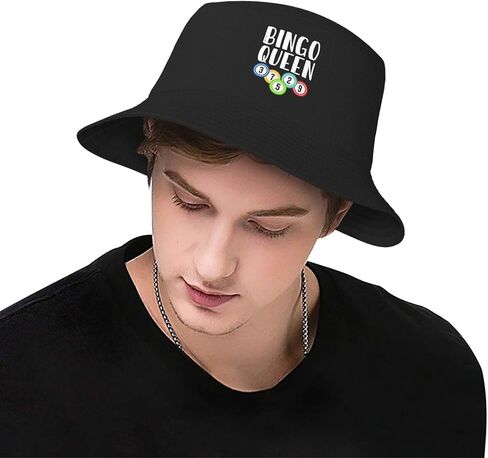 Crazy Bingo People Bucket Hats Fashion Sun Cap Packable Outdoor Fisherman Hat for Women and Men in Kuwait