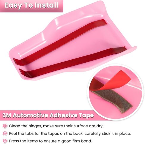Rear Tail Door Window Hinge & Rain Wiper Nozzle Cover Trim for 2018-2022 Jeep Wrangler JL JLU Sports Sahara Freedom Rubicon Unlimited 2-Door & 4-Door Exterior Accessories Decoration (Pink 3PCS) in Saudi Arabia