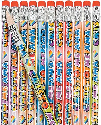 Fun Express - Spanish Jesus Loves Me Pencils - Stationery - Pencils - Pencils - Printed - 24 Pieces in Saudi Arabia