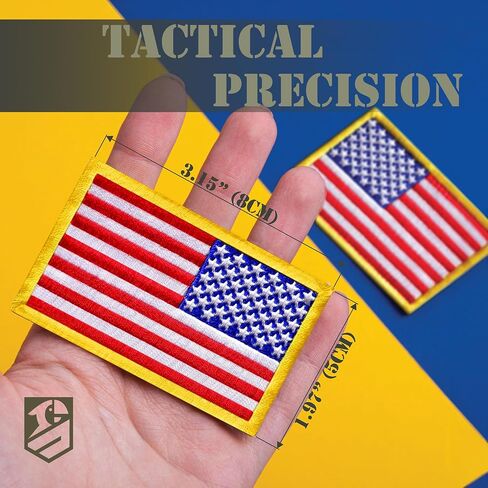 American Flag Hook and Loop Tactical Patch 2 Pack 2x3 in in Saudi Arabia