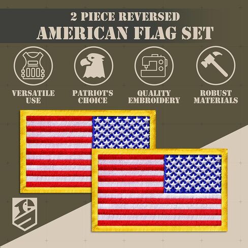 American Flag Hook and Loop Tactical Patch 2 Pack 2x3 in in Saudi Arabia