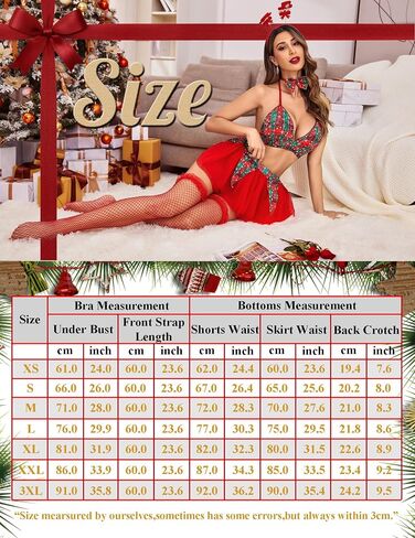 Avidlove Sexy Christmas Lingerie for Women Holiday Outfits Plaid Bra and Skirt Santa Sleepwear with Bow Tie in Saudi Arabia