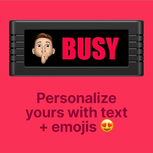 The BusyBox D (digital) smart sign, with HD screen. For Work From Home, Creators, Streamers, Students, Focus Time, Office Decor, and Family Fun. in Saudi Arabia