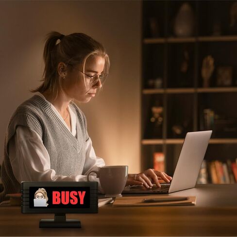 The BusyBox D (digital) smart sign, with HD screen. For Work From Home, Creators, Streamers, Students, Focus Time, Office Decor, and Family Fun. in Saudi Arabia