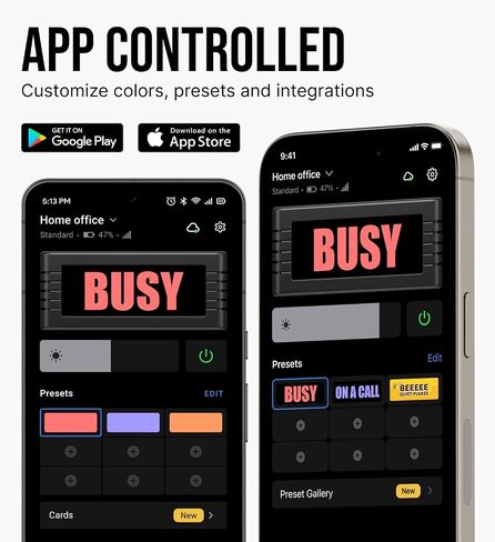 The BusyBox D (digital) smart sign, with HD screen. For Work From Home, Creators, Streamers, Students, Focus Time, Office Decor, and Family Fun. in Saudi Arabia