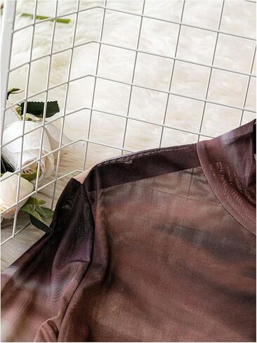 Milumia Women's Tie Dye Mock Neck Long Sleeve Sheer Bodysuit Jumpsuits in Saudi Arabia