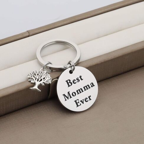 Zuo Bao Mother Keychain Mother's Day Birthday Gift Best Momma Ever Jewelry Gift From Daughter Son in Saudi Arabia