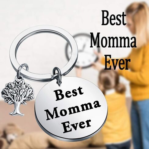 Zuo Bao Mother Keychain Mother's Day Birthday Gift Best Momma Ever Jewelry Gift From Daughter Son in Saudi Arabia