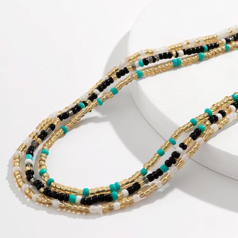 African Waist Beads for Women Layered, Belly Beads for The Waist Weight Loss, Permanent Plus Size Waist Beads in Saudi Arabia