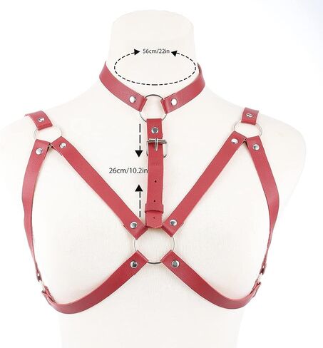 Punk Leather Body Chain Sexy Bikini Bra Body Harness Jewelry Waist Belts Chains Nightclub Cosplay for Women in Saudi Arabia
