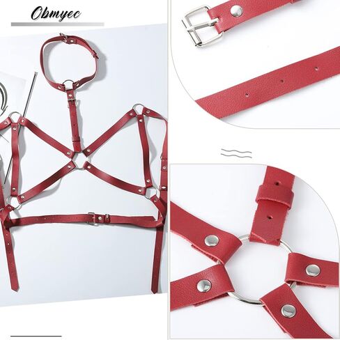 Punk Leather Body Chain Sexy Bikini Bra Body Harness Jewelry Waist Belts Chains Nightclub Cosplay for Women in Saudi Arabia