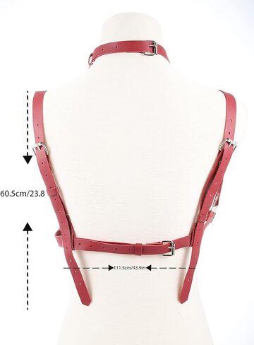 Punk Leather Body Chain Sexy Bikini Bra Body Harness Jewelry Waist Belts Chains Nightclub Cosplay for Women in Saudi Arabia