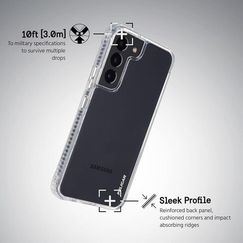 Pelican - Voyager Series - Case for Samsung Galaxy S22 Plus - Holster - Kickstand - Military Drop Protection - 6.6 Inch - Holster - Clear in Kuwait