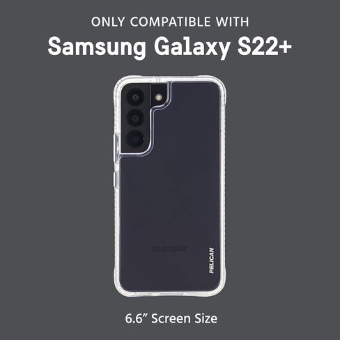 Pelican - Voyager Series - Case for Samsung Galaxy S22 Plus - Holster - Kickstand - Military Drop Protection - 6.6 Inch - Holster - Clear in Kuwait